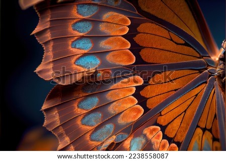 Butterfly wings in the warmth of the sun