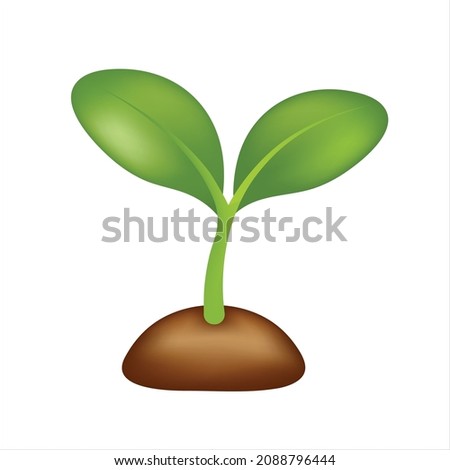 Seedling Sprouting Sprout Spring icon vector template Use for text emoji emotion expression reactions chat comment social media app smartphone to family friends