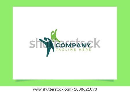 an abstract peoples logo vector graphic for any business ie. charity, medical, health, social, education, teamwork, community, etc. Imagine de stoc © 