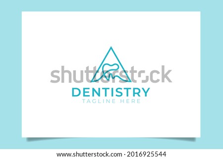 letter A dentistry logo vector for any business especially for dental, dentistry, clinic,office,surgical, dental care, etc. 