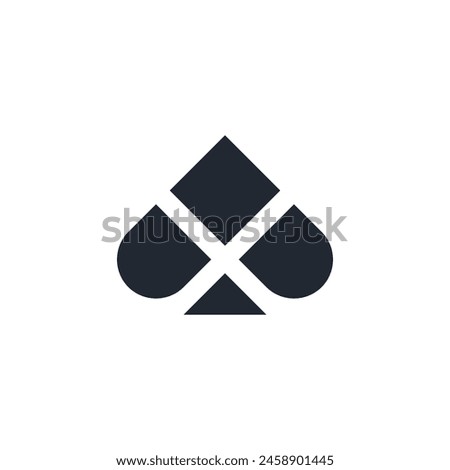 Creative modern ace logo design. Premium Vector