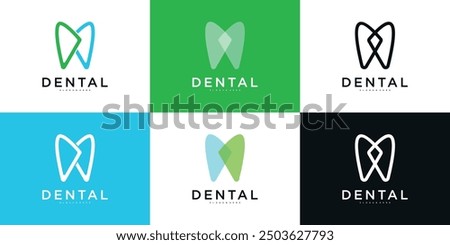 Health dental Logo design template modern style. Dental clinic logo design. Premium Vector