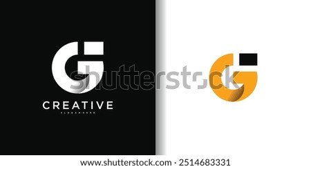 Unique modern creative elegant letter G logo template. Premium Vector