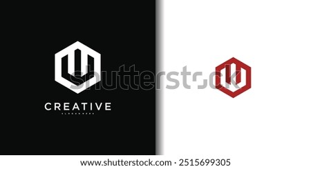 Abstrack initial letter W logo design template. Premium Vector