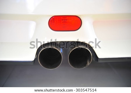 a part of modern cars , exhaust pipe of car