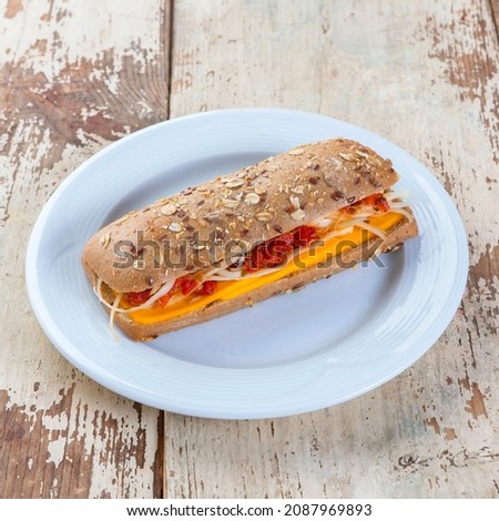 Cheddar Cheese sandwich wood table bottom bread 