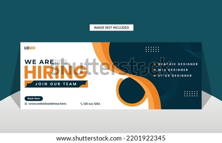 Modern job hiring cover banner design template for company, corporate, business