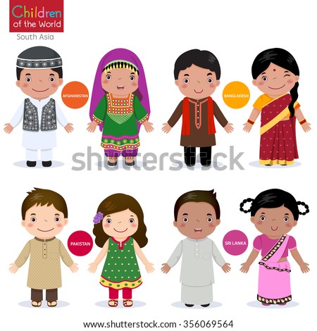 Kids in traditional costume (Afghanistan, Bangladesh, Pakistan and Srilanka)