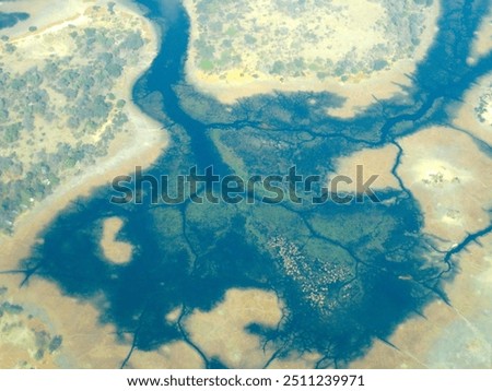 Similar – Image, Stock Photo Aerial View Green Marsh And River Landscape In Summer Day. Top View Of Beautiful European Nature From High Attitude In Summer Season. Drone View. Bird’s Eye View