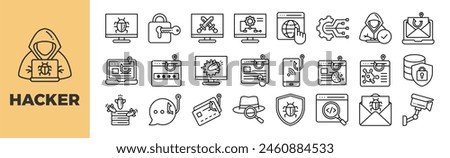 Hacker Icon Set For Design Elements	