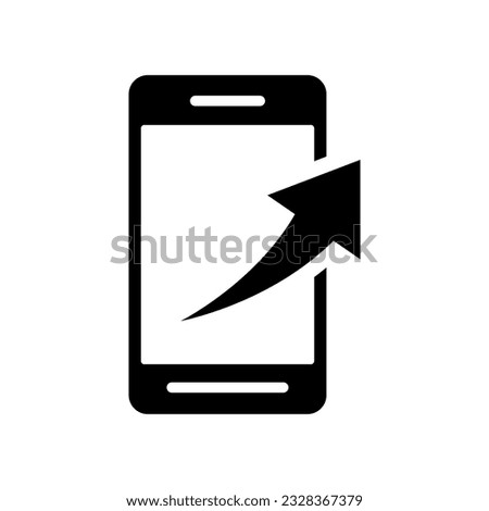 phone forward icon vector in isolated white background