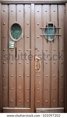 Vintage modern door