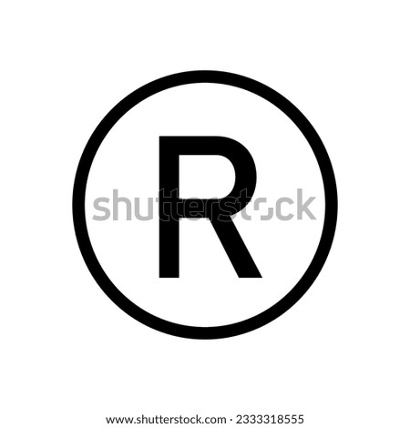 Registered trademark symbol. Vector illustration. EPS 10.