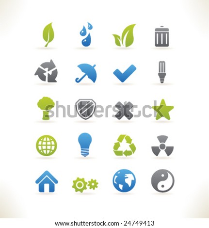 Set of beautiful web icons vol.6 Ecology