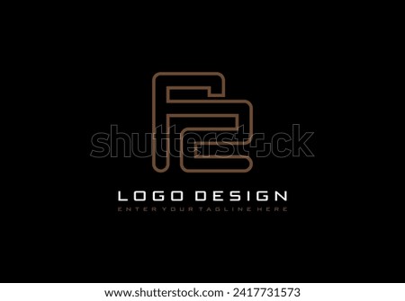 Premium vector concept letter F2 logo design