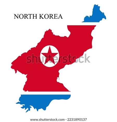 North Korea map vector illustration. Global economy. Famous country. Eastern Asia