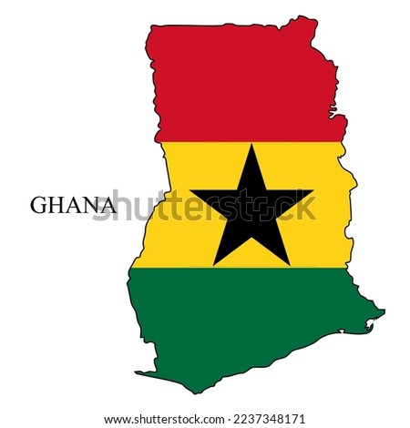 Ghana map vector illustration. Global economy. Famous country. Western Africa. Africa.