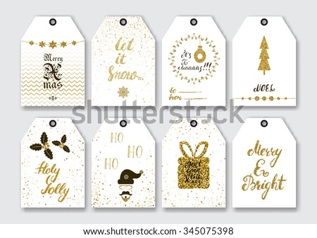 Christmas Holiday Gift Tags And Labels Set Download Free Vector