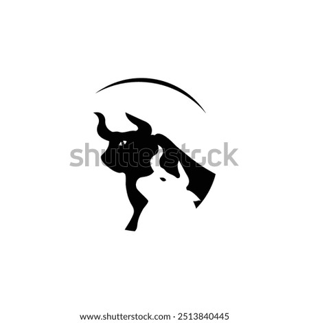 Creative bull animal logo template design . Bull icon illustration 