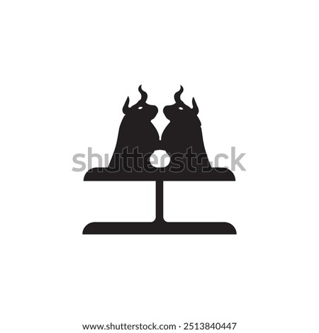 Creative bull animal logo template design . Bull icon illustration 