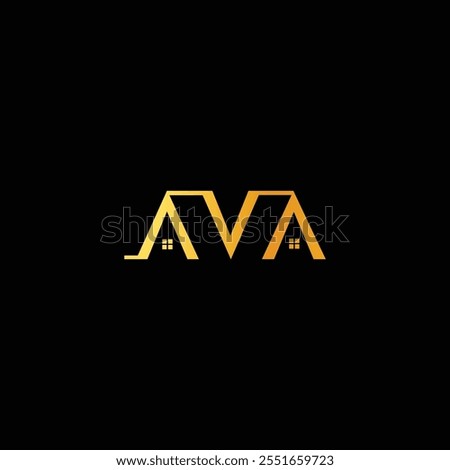 AVA real estate vector logo template design	
