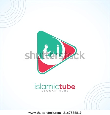 Muslim Islamic Tube modern creative premium logo design vector template