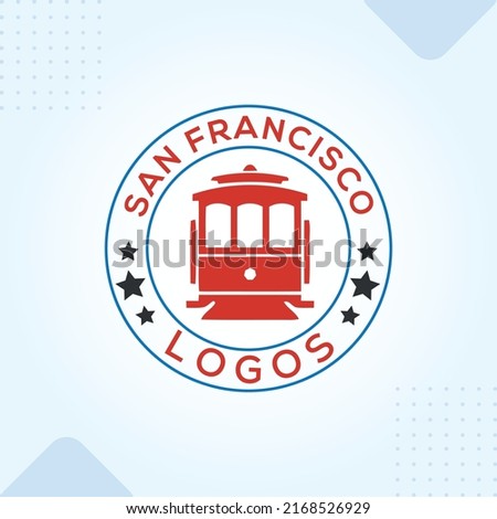 San Francisco cable car Logo Template In Modern Creative Minimal Style Vector Design