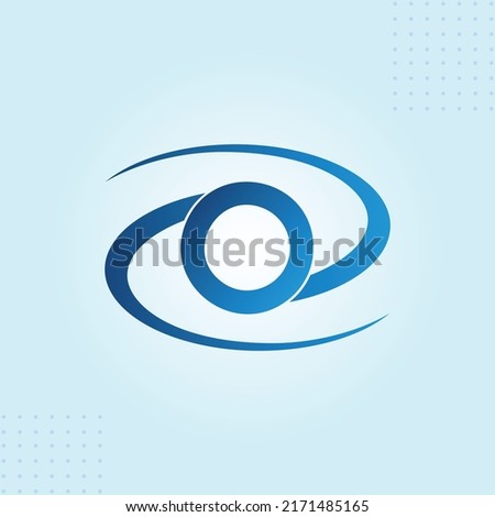 O tech Logo Design Vector Template In Modern Creative Minimal Style  Foto stock © 