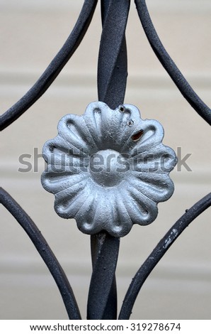 Picture of a metal door decoration. house decoration