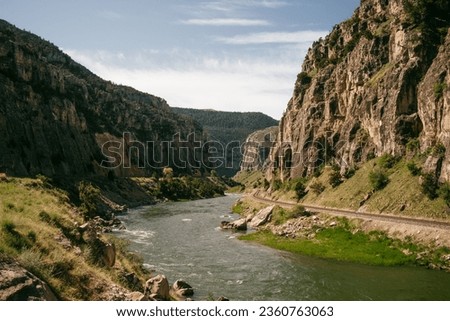 Similar – Image, Stock Photo View between the canyon of houses from the island La Gorée to Dakar