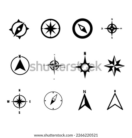 compass icon set trendy style illustration on white background..eps