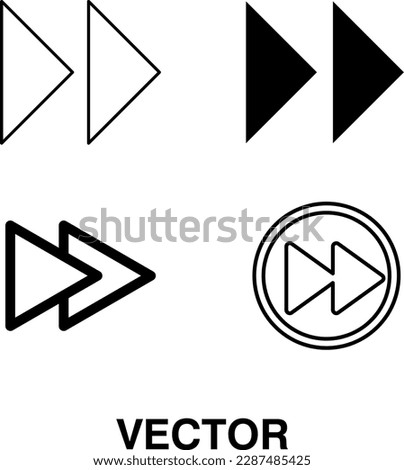 fast forward icon set vector illustration on white background..eps