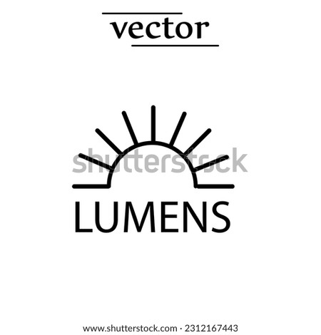 lumen icon, vector illustration flat design on white background. 