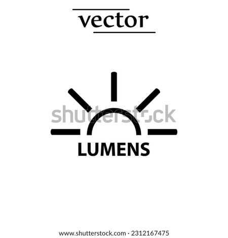 lumen icon, vector illustration flat design on white background..eps