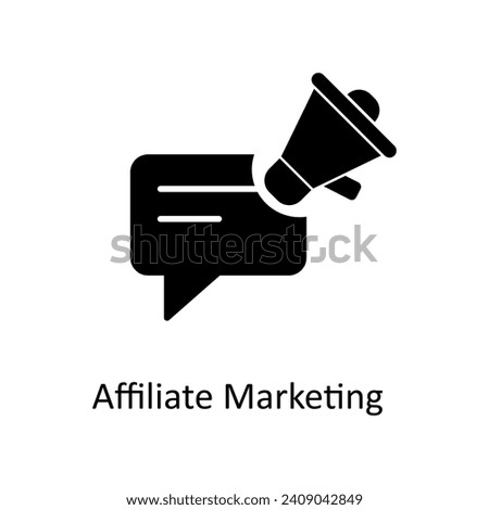 Affiliate Marketing icon. Filled Affiliate Marketing icon for templates, simple flat illustration on white background..eps