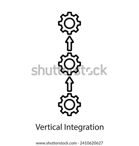 Vertical Integration icon. vertical integration liner symbol flat illustration on white background..eps