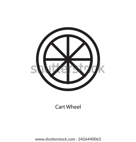 Cart Wheel icon. simple flat trendy style vector illustration on white background..eps