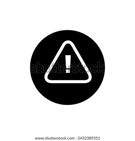 Error Icon simple flat black vector illustration on white background..eps