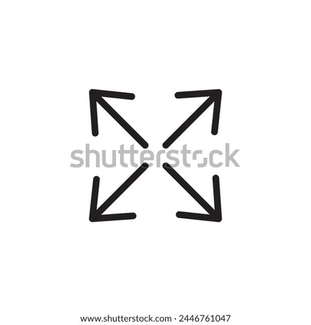 Expand Arrow vector icon. Expand Arrow flat trendy style illustration on white background..eps