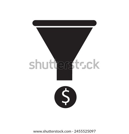 filter, dollar, enrichment icon simple flat trendy style illustration on white background..eps