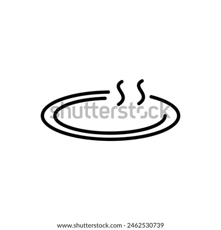 Hot jacuzzi tub vector icon. vector liner illustration for web and app on white background..eps