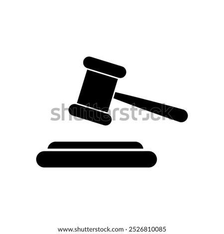 Judge hummer or gavel icon, Law or court sign trendy style illustration for web and app.