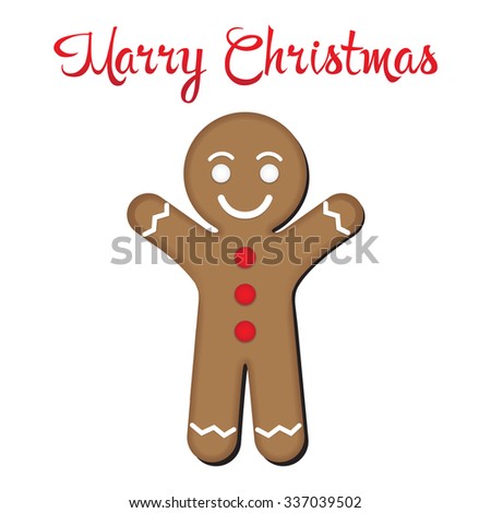 Gingerbread Man Vector - 337039502 : Shutterstock