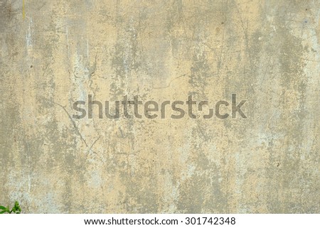 Old, concrete, beige gray wall with cracks, scuffed and spots on it, background texture