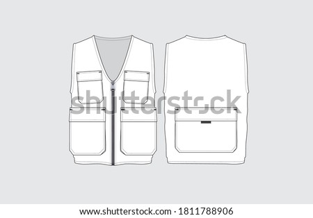 fashion patch pockets waistcoat for men and women
