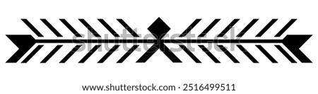 black page break elements on white background Native American Indian design elements, borders, ornaments