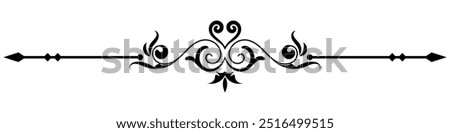 black page break elements on white background Native American Indian design elements, borders, ornaments