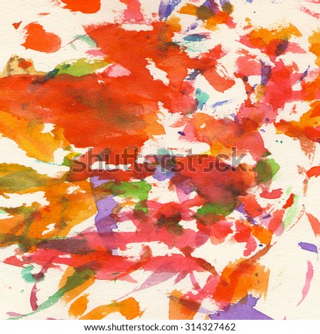 Colorful watercolor background, texture of watercolor paper