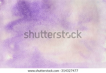 Watercolor purple background, texture of watercolor paper