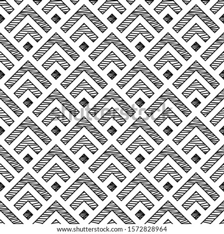 Seamless pattern. Distressed chevrons, checks ornament.Curves, squares backdrop. Folk wallpaper. Angle brackets, diamonds background. Tribal motif. Ethnic mosaic. Digital paper, textile print. Vector.